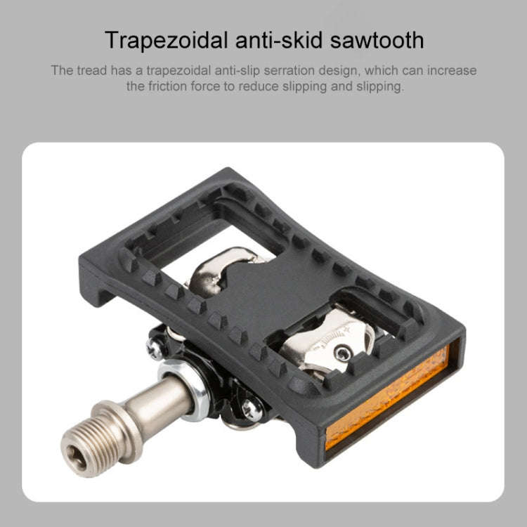 PROMEND PD-M04 1 Pair Mountain Bicycle Lock Pedal Turn Flat Pedal Buckle