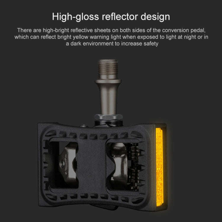 PROMEND PD-M04 1 Pair Mountain Bicycle Lock Pedal Turn Flat Pedal Buckle