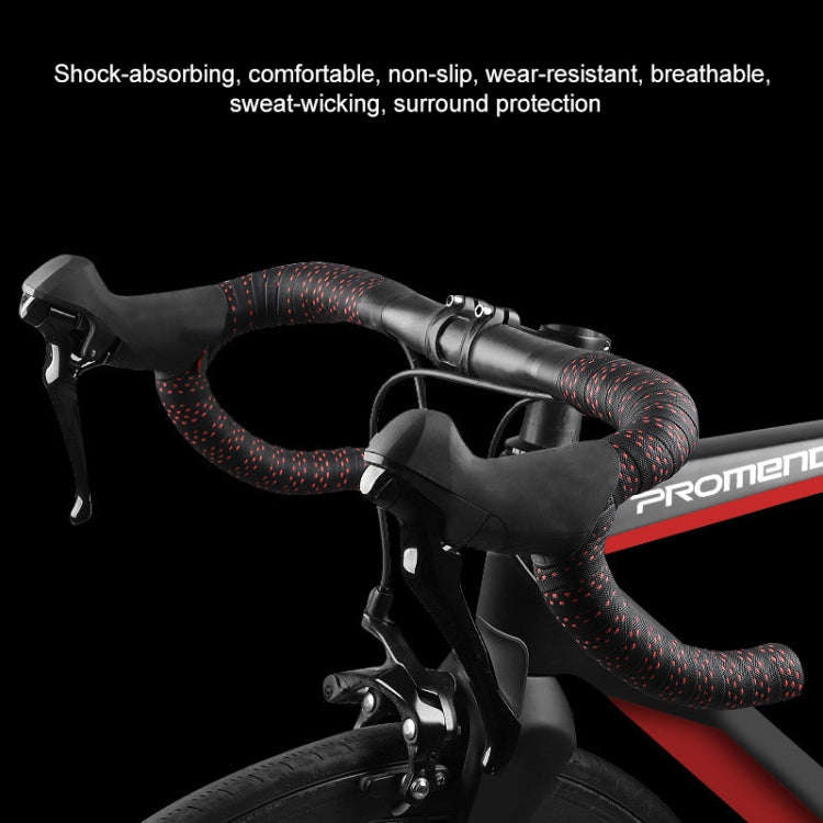 PROMEND GR-082 1 Pair Two-color Antiskid Bicycle Grips Tape (Black+green)