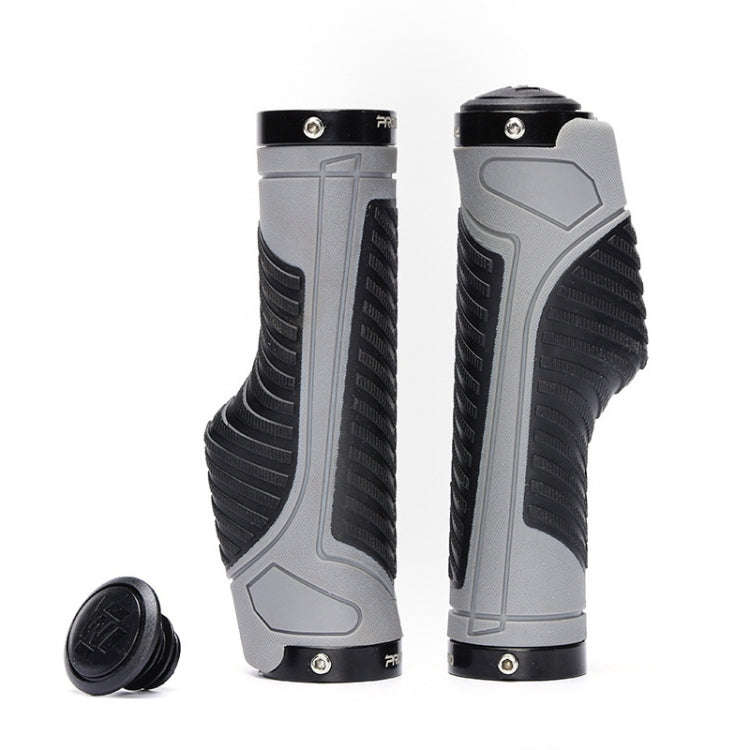 PROMEND GR-504 1 Pair TPR Ergonomic Ball Bicycle Grip Cover (Black Grey)