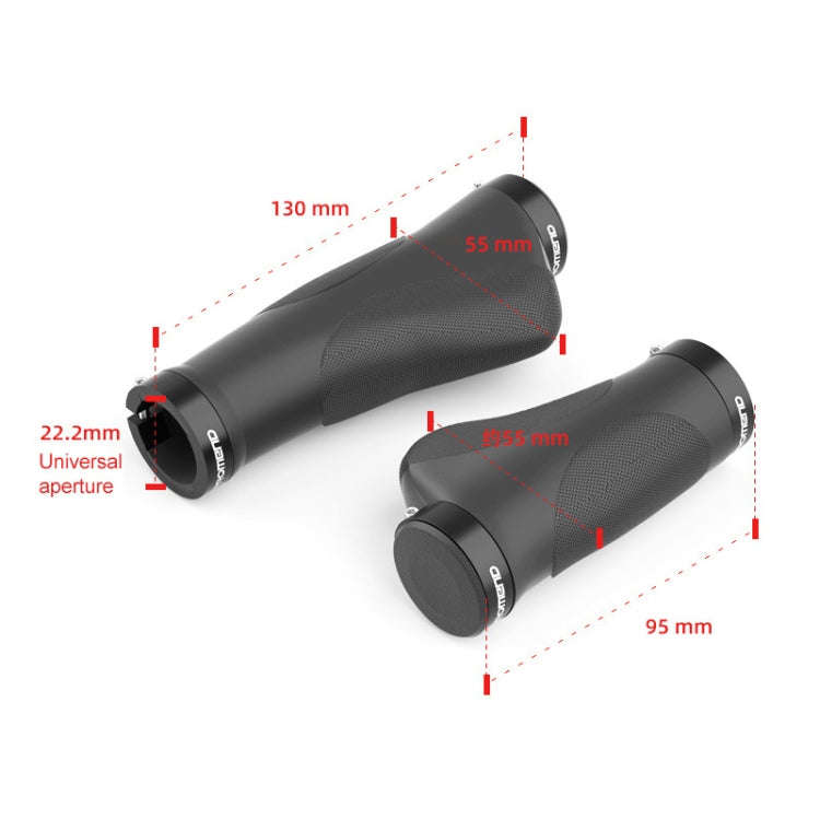 PROMEND GR-506 1 Pair Rubber Ergonomic Ball Bicycle Grip Cover (130mm+130mm)