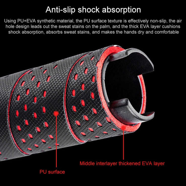 PROMEND GR-515 1 Pair Shock-absorbing Anti-skid Mountain Bike Grips Cover (Black)