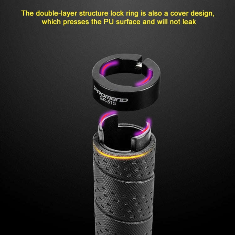 PROMEND GR-515 1 Pair Shock-absorbing Anti-skid Mountain Bike Grips Cover (Black)