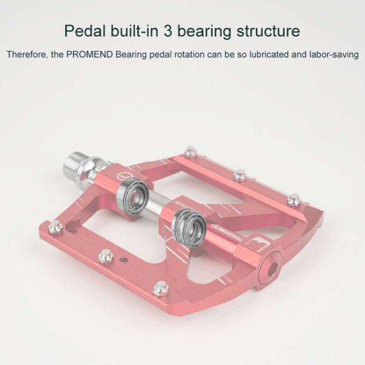 PROMEND PD-M88 1 Pair Mountain Bicycle Aluminum Alloy 3-Bearings Pedals (Blue)