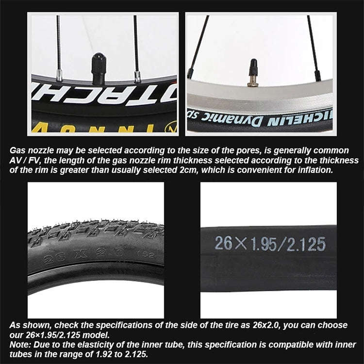 PROMEND 26 x 2.125 AV48 Mountain Bike Butyl Pneumatic Inner Tube