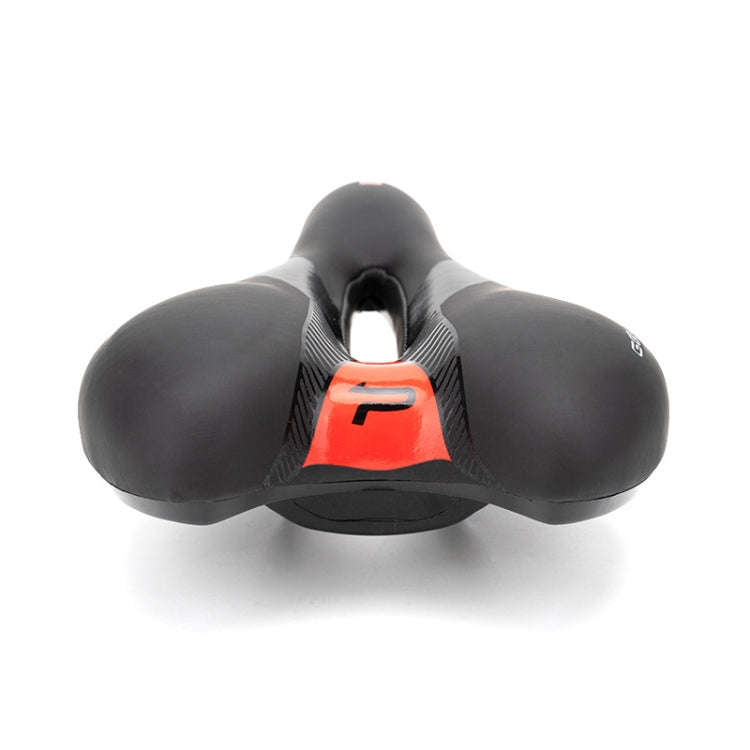 PROMEND SD-567 Hollow Breathable Silicone Racing Bicycle Saddle(Black Red)
