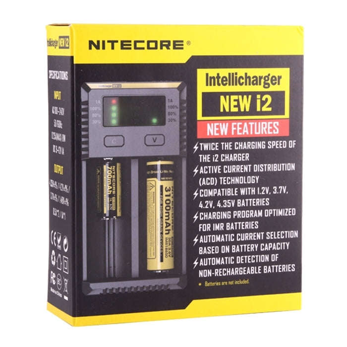Nitecore NEW i2 Intelligent Digi Smart Charger with LED Indicator for 14500, 16340 (RCR123), 1865...