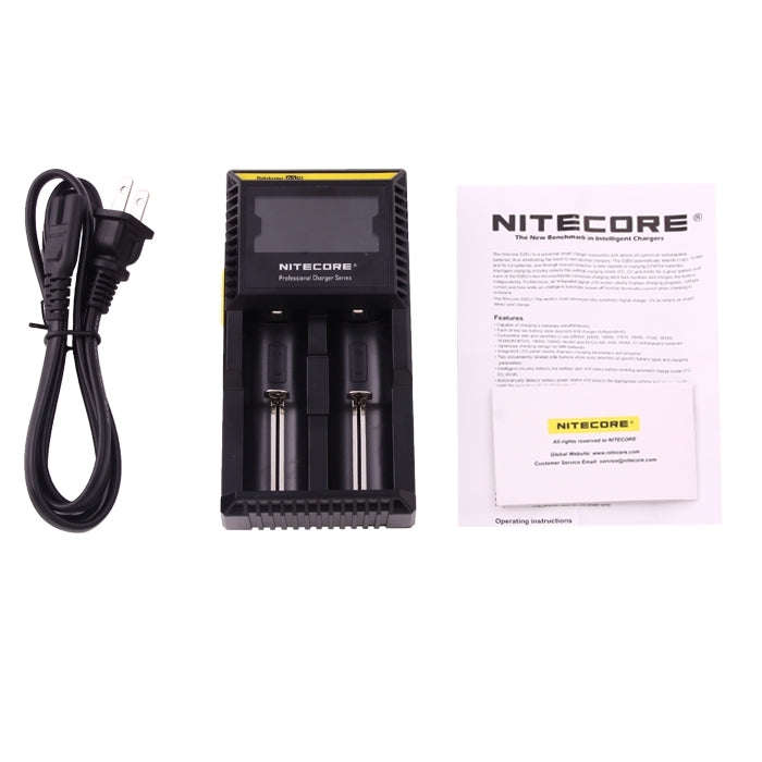 Nitecore D2 Intelligent Digi Smart Charger with LED Indicator for 14500, 16340 (RCR123), 18650, 2...