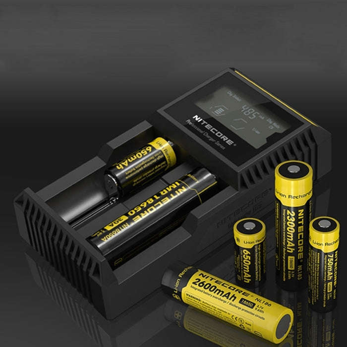 Nitecore D2 Intelligent Digi Smart Charger with LED Indicator for 14500, 16340 (RCR123), 18650, 2...