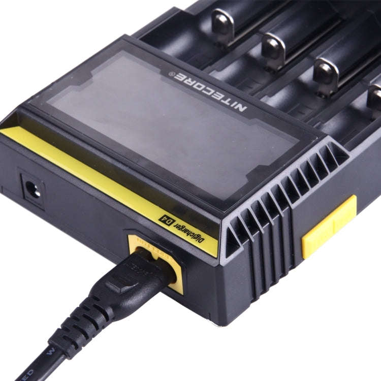 Nitecore D4 Intelligent Digi Smart Charger with LCD Display for 14500, 16340 (RCR123), 18650, 226...