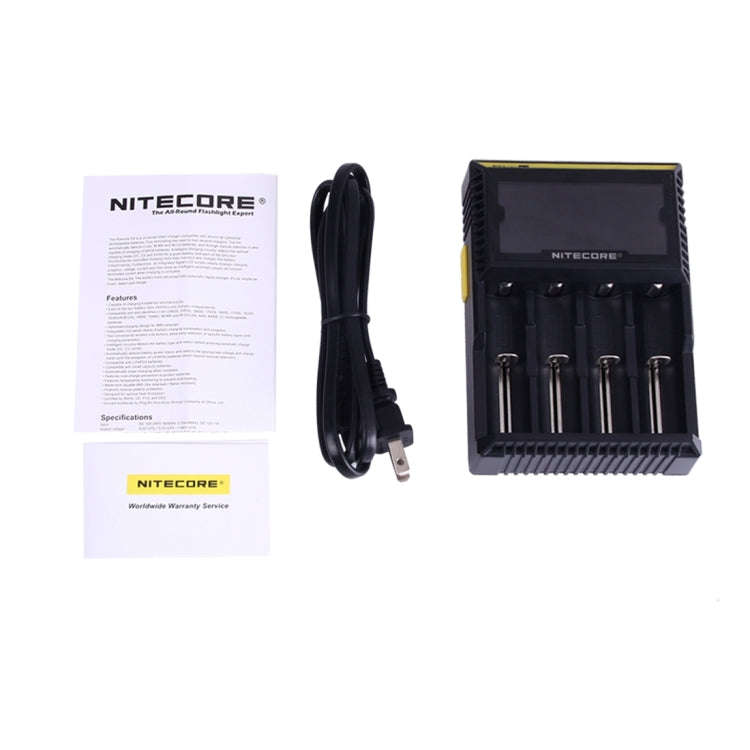 Nitecore D4 Intelligent Digi Smart Charger with LCD Display for 14500, 16340 (RCR123), 18650, 226...