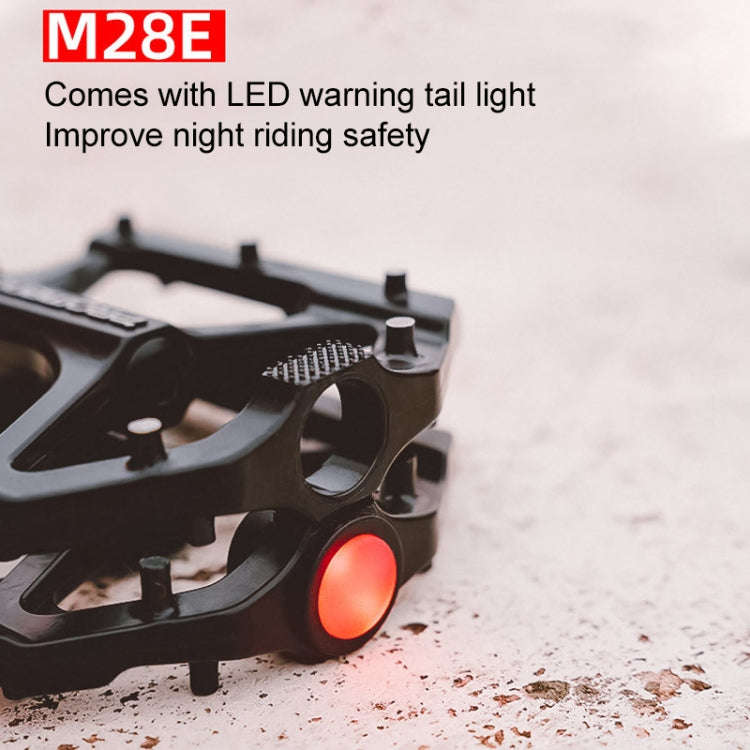 PROMEND PD-M28E 1 Pair Bicycle Aluminum Alloy DU Bearings Pedals with LED