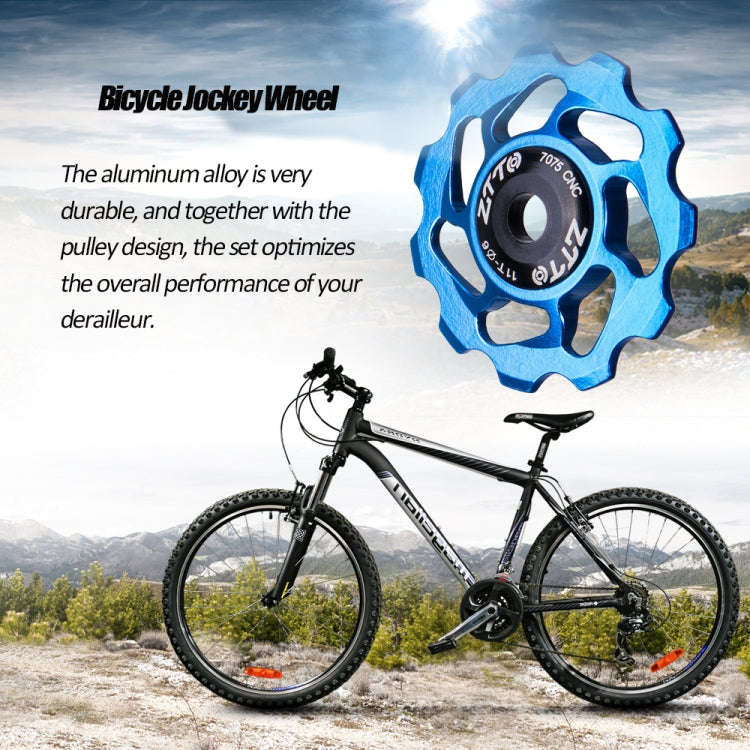 ZTTO 11T 4/5/6 MM Bicycle Derailleur Ceramic Bearing Bicycle Accessories (Blue)