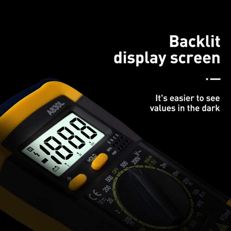 ANENG A830L Handheld Multimeter Household Electrical Instrument(Blue Yellow)