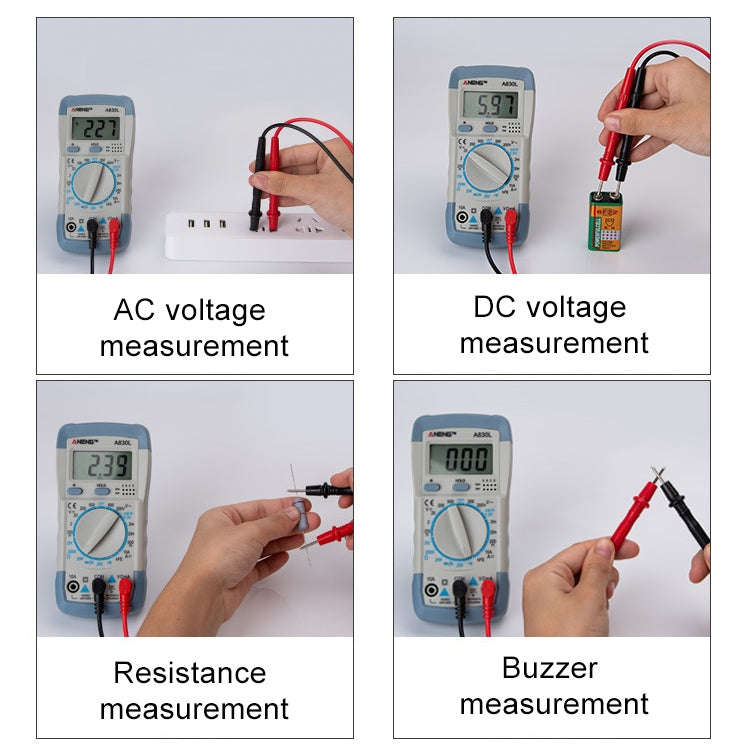ANENG A830L Handheld Multimeter Household Electrical Instrument(Blue Grey)