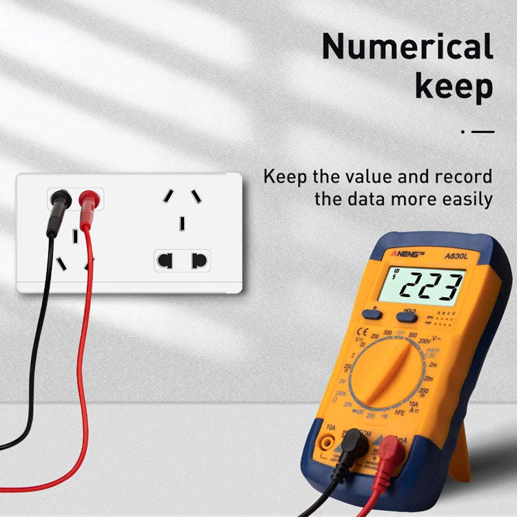 ANENG A830L Handheld Multimeter Household Electrical Instrument(Blue Grey)