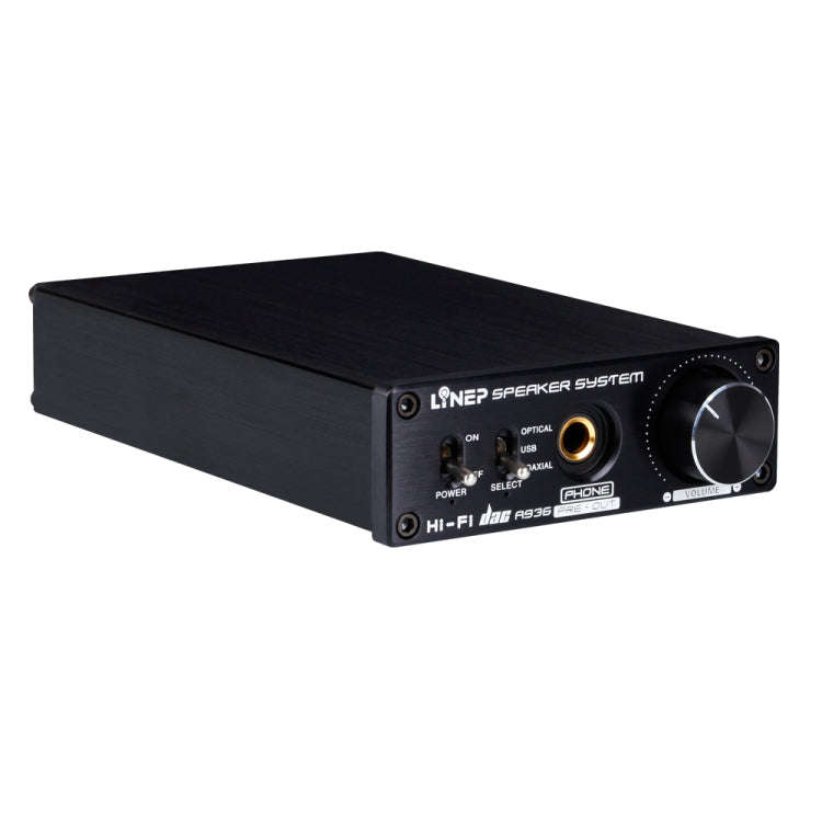 A936 Portable Fiber Coaxial USB Headphone Amplifier Digital Audio DAC Decoder (Black)