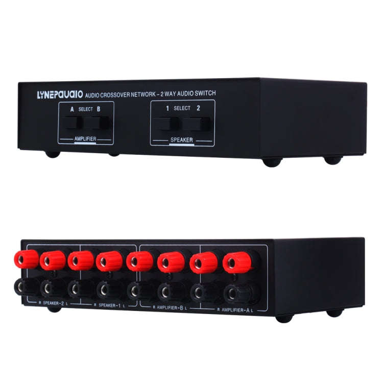 B822 Passive Speaker Switch 2 Channel Power Amplifier Audio Switch Loudspeaker,  2 Input and 2 Ou...