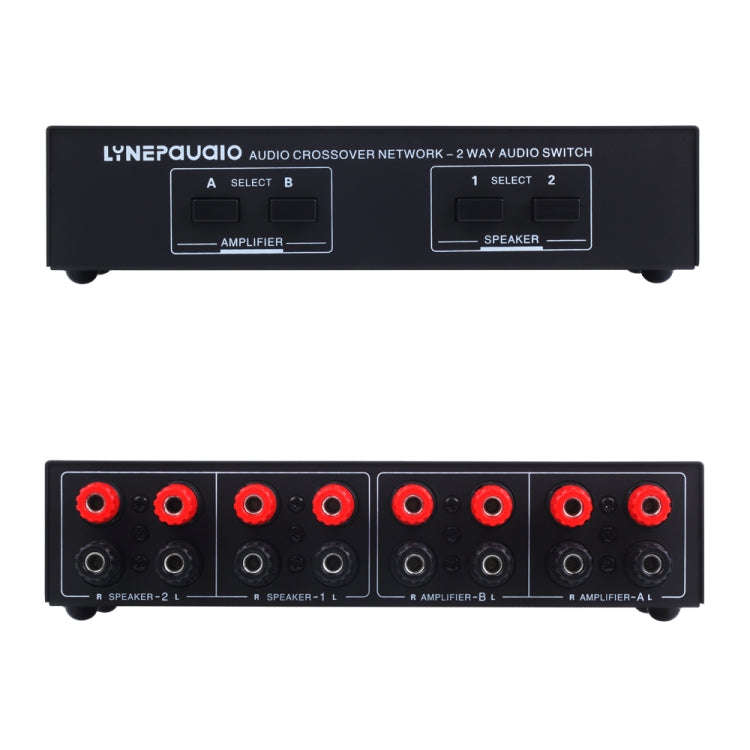 B822 Passive Speaker Switch 2 Channel Power Amplifier Audio Switch Loudspeaker,  2 Input and 2 Ou...