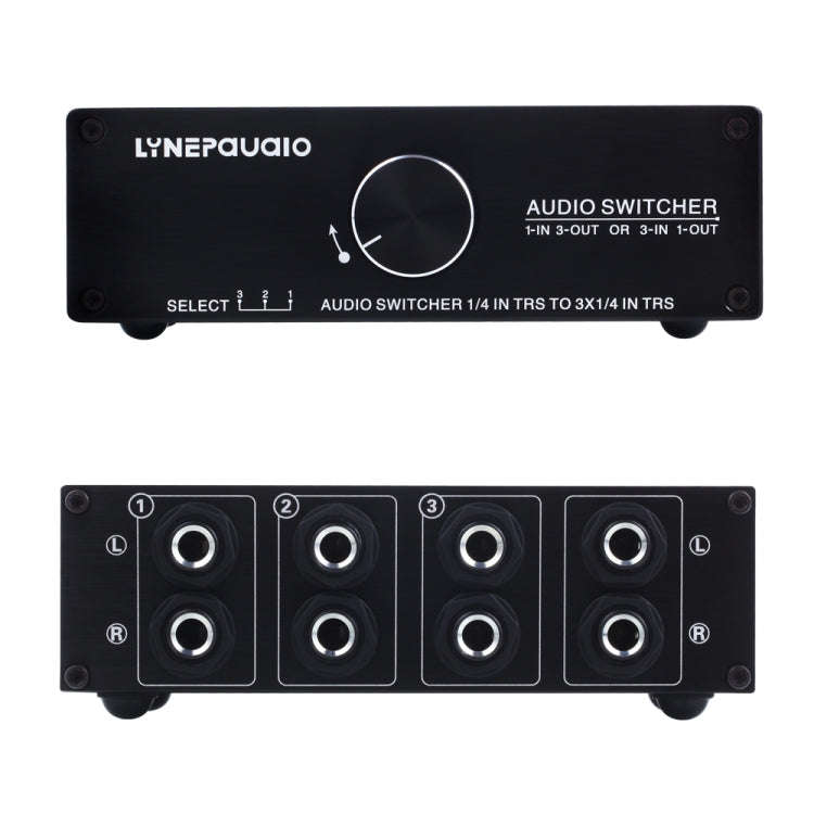 B833 Passive Speaker Stereo Switch Loudspeaker,  1 Input and 3 Output or 3 Input and 1 Output (Bl...