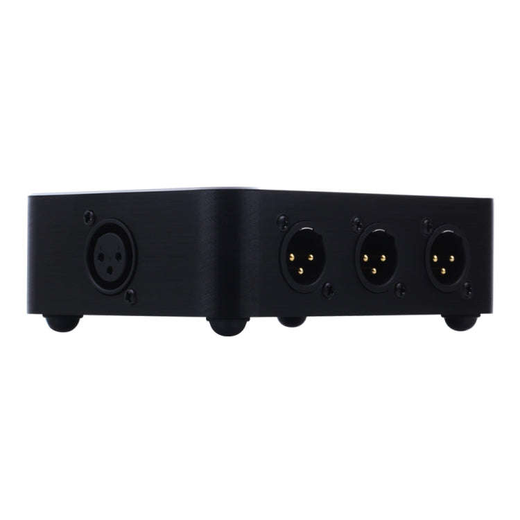 B866 1 XLR Split Horizontal Parallel Distributor, 1 Input and 6 Output (Black)