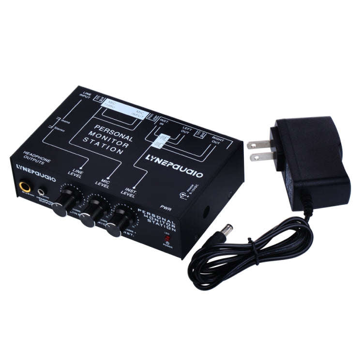 B877 3 Channel Personal Listener Headset Listening Mixer (Black)