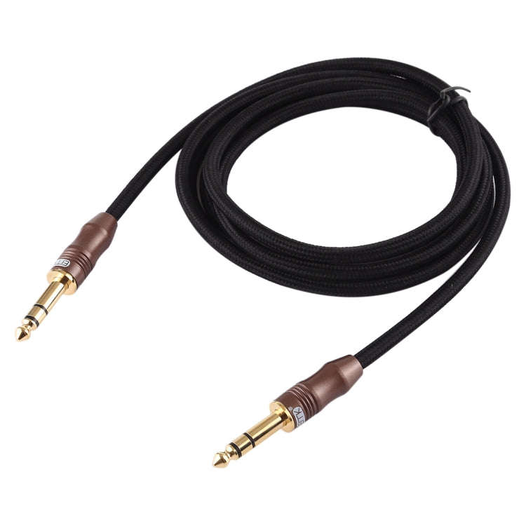 EMK 6.35mm Male to Male 4 Section Gold-plated Plug Cotton Braided Audio Cable for Guitar Amplifie...