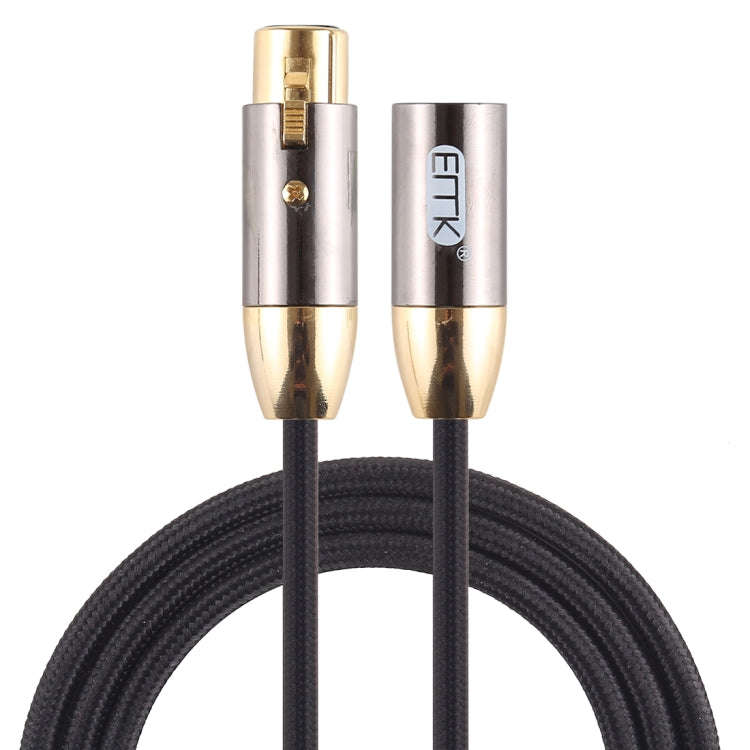 EMK XLR Male to Female Gold-plated Plug Cotton Braided Cannon Audio Cable for XLR Jack Devices, L...