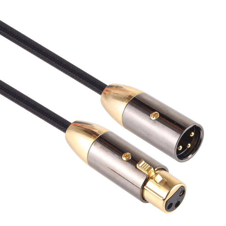 EMK XLR Male to Female Gold-plated Plug Cotton Braided Cannon Audio Cable for XLR Jack Devices, L...
