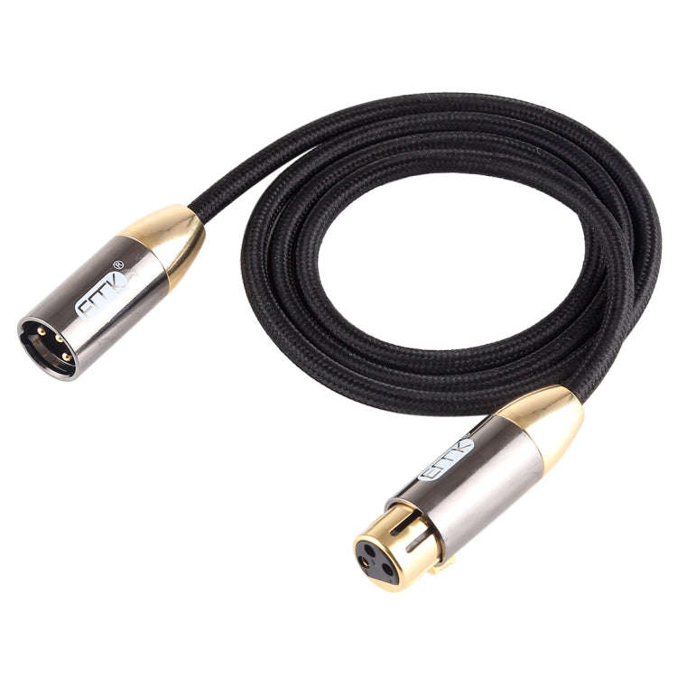 EMK XLR Male to Female Gold-plated Plug Cotton Braided Cannon Audio Cable for XLR Jack Devices, L...