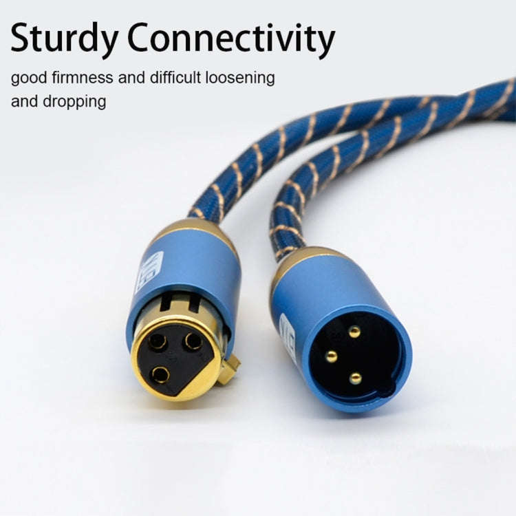 EMK XLR Male to Female Gold-plated Plug Grid Nylon Braided Cannon Audio Cable for XLR Jack Device...