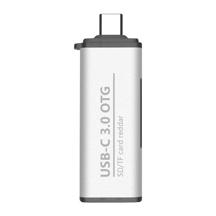 ADS-103 3 in 1 Type-C Male to USB 3.0 Female + SD / TF Card Slots OTG Adapter SD / TF Card Reader...
