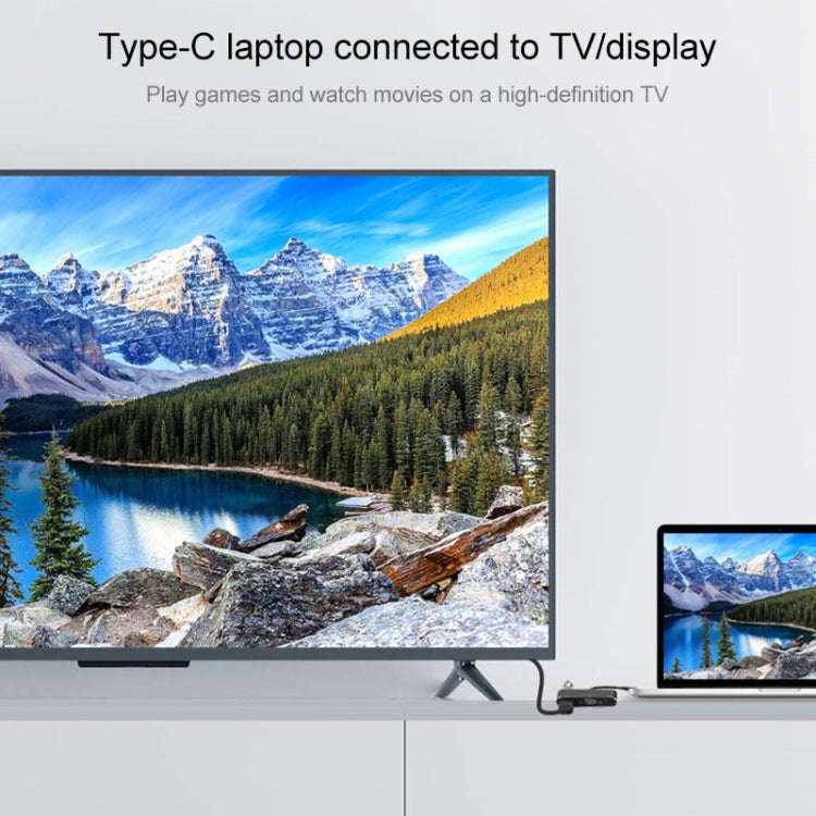 7585B 3 in 1 Micro USB / 8 Pin / Type-C to VGA / HDTV / AV Adapter Mobile HD Screen Player (Black)