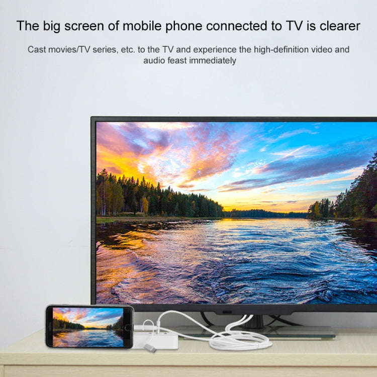 Onten OTN-7537A 3 in 1 1080P Mobile HD Screen Player Adapter Cable(Silver)