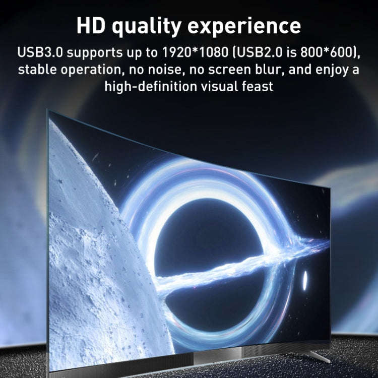 HW-1501 USB to VGA HD Video Converter (Black)