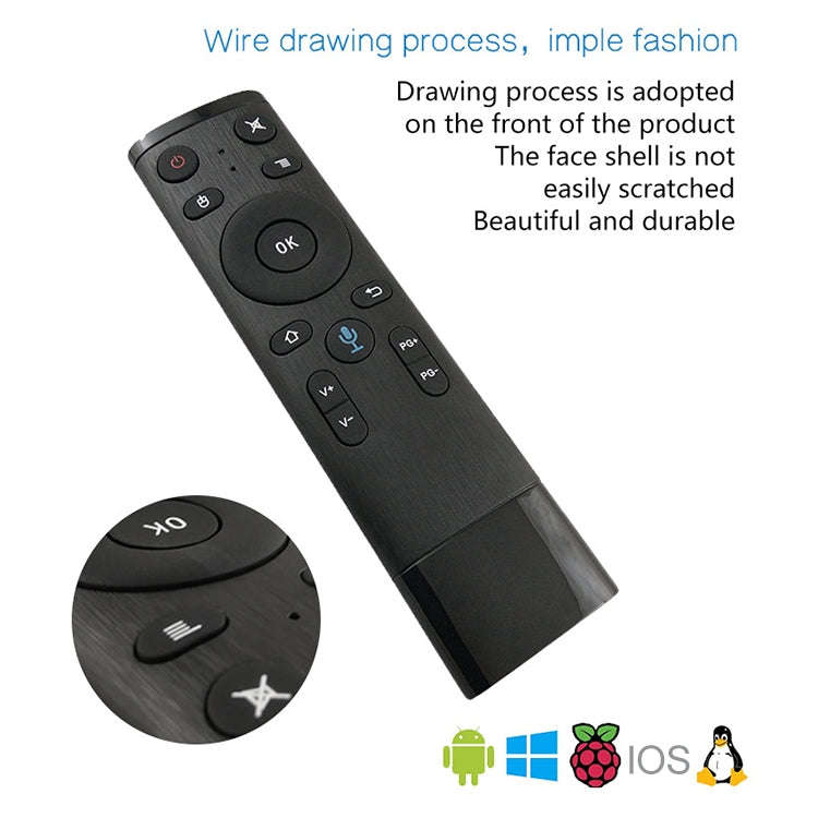 Q5 Gyroscope + Voice Foreign Version USB 2.4G Wireless Voice Flying Mouse Remote Control, Support...