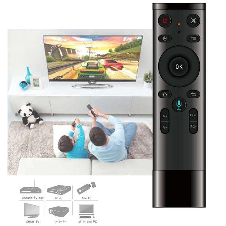 Q5 Gyroscope + Voice Foreign Version USB 2.4G Wireless Voice Flying Mouse Remote Control, Support...