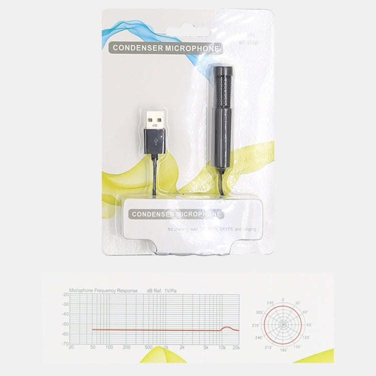 Yanmai SF555B Mini Professional USB 2.0 Studio Stereo Condenser Recording Microphone, Cable Lengt...