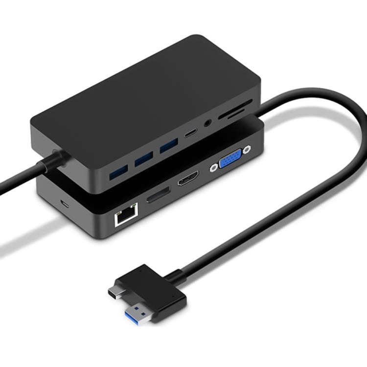 Rocketek SH702 11 in 1 USB 3.0 HUB Adapter with RJ45 for Surface Laptop 1 / 2