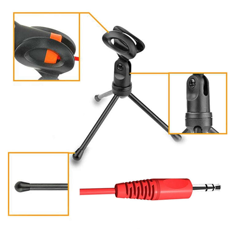 Yanmai SF666 Professional Condenser Sound Recording Microphone with Tripod Holder, Cable Length: ...