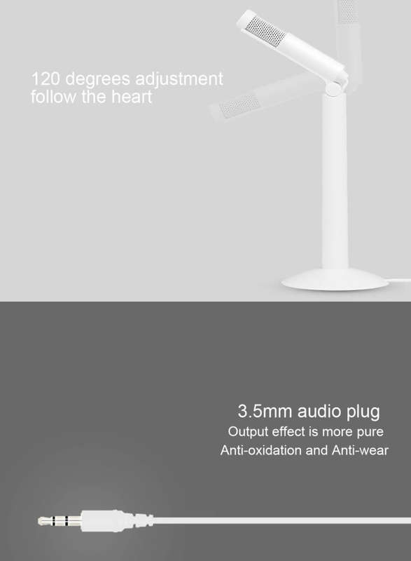 Yanmai SF-950 120 Degree Rotation Head 3.5mm Jack Studio Stereo Recording Microphone, Cable Lengt...