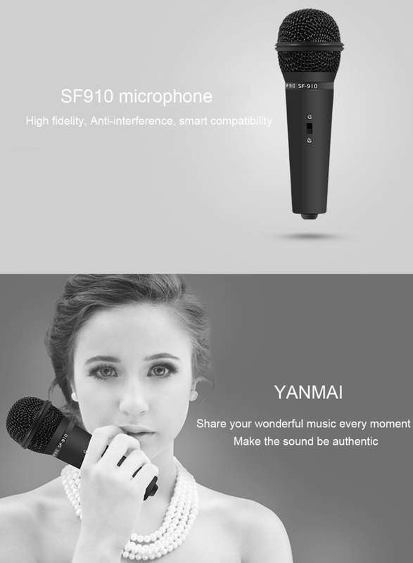 Yanmai SF-910 Professional Condenser Sound Recording Microphone with Tripod Holder, Cable Length:...