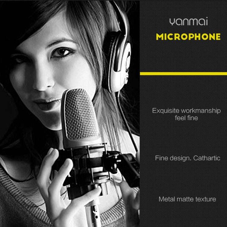Yanmai SF-930 Professional Condenser Sound Recording Microphone with Tripod Holder, Cable Length:...