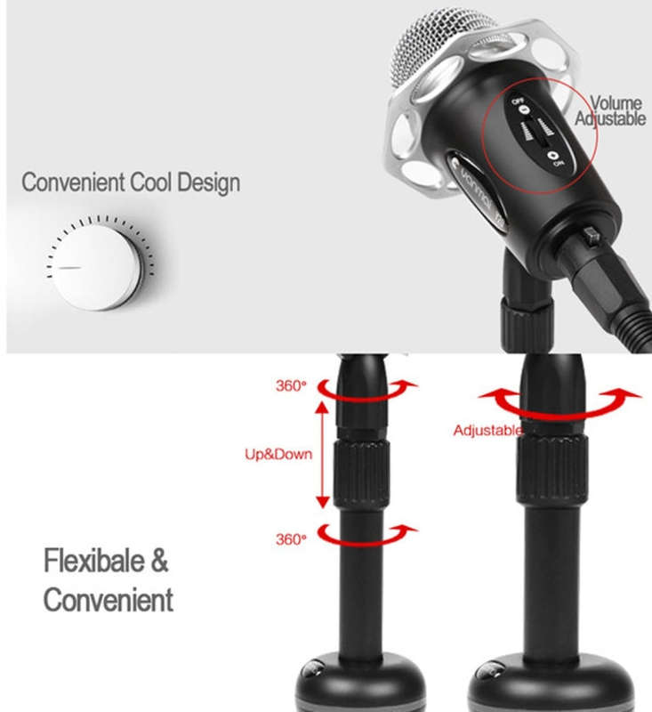 Yanmai Y20 Professional Game Condenser Microphone  with Tripod Holder, Cable Length: 1.8m, Compat...