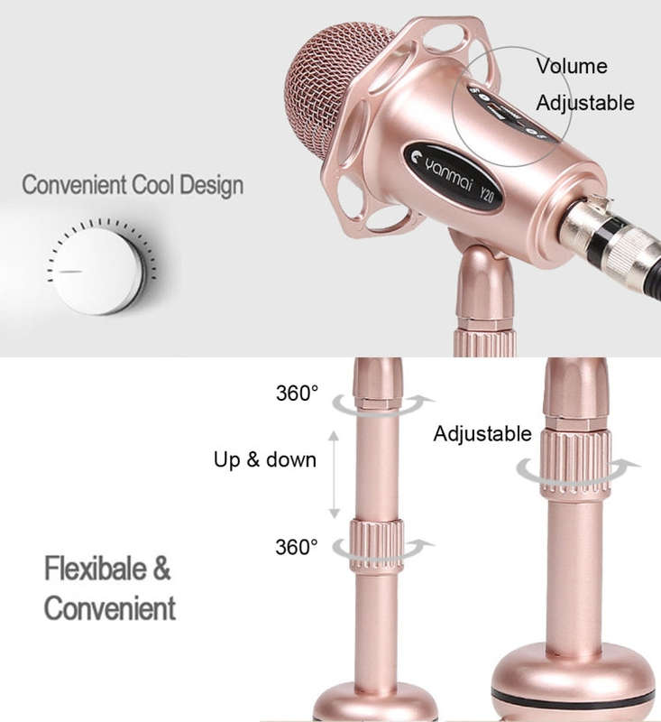 Yanmai Y20 Professional Game Condenser Microphone  with Tripod Holder, Cable Length: 1.8m, Compat...