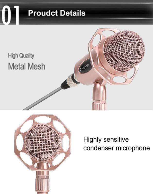 Yanmai Y20 Professional Game Condenser Microphone  with Tripod Holder, Cable Length: 1.8m, Compat...
