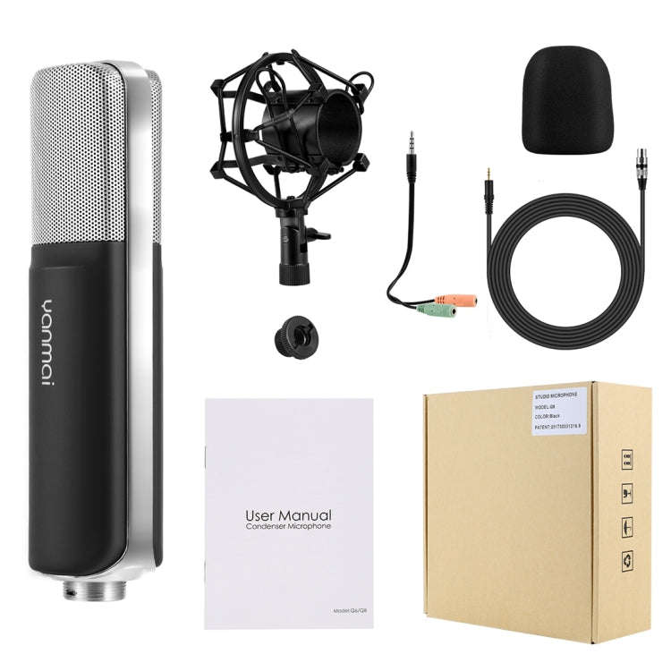 Yanmai Q8 Professional Game Condenser Sound Recording Microphone with Holder, Compatible with PC ...