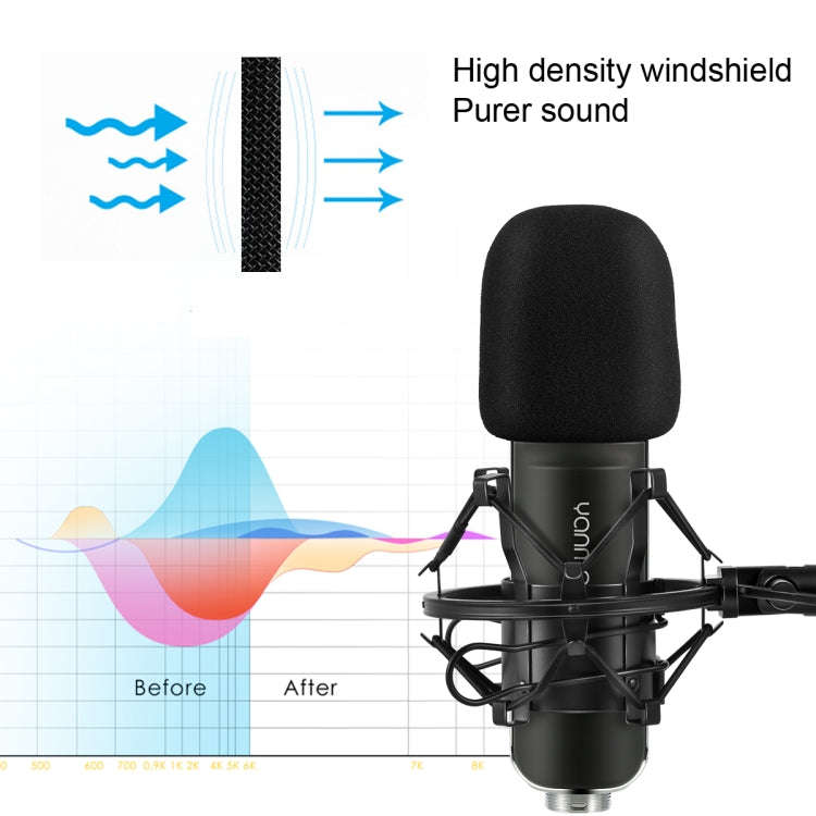 Yanmai Q8 Professional Game Condenser Sound Recording Microphone with Holder, Compatible with PC ...