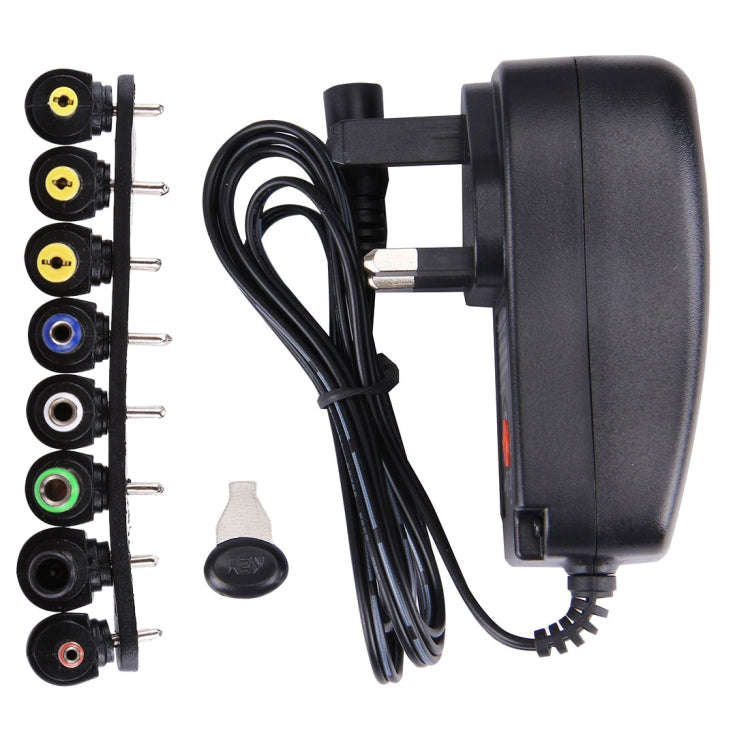 UK Plug Universal 30W Power Wall Plug-in Adapter with 5V 2.1A USB Port, Tips: 8 PCS, Cable Length...