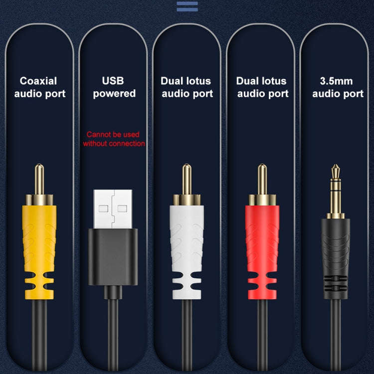 Coaxial Audio to 3.5mm + Dual RCA Converter